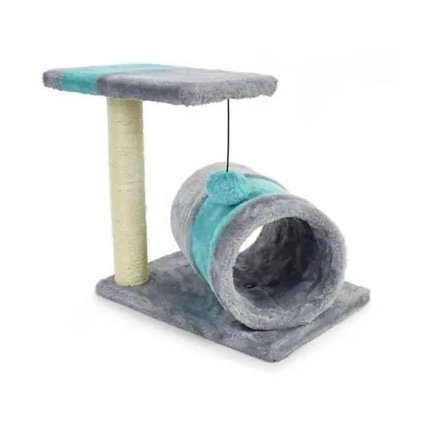Tiragraffi Rimini Leopet per Gatti - Grigio/Turchese, 40x29x38 cm