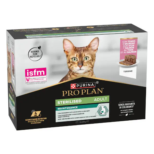 Purina Pro Plan Cat Adult Sterilised Maintenance Terrine Multipack 12x85g