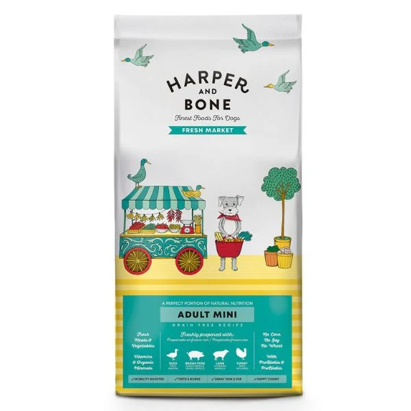 Harper & Bone Adult Mini Fresh Market - Crocchette per Cani Piccoli - 10 kg