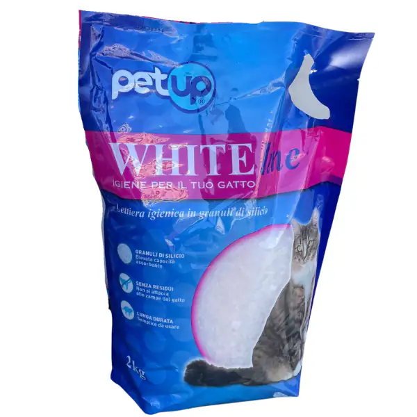 Lettiera Igienica in granuli di Silicio White Line PetUp