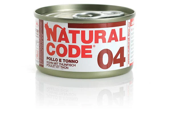Natural Code Gatto Lattina (04) Adulto Pollo & Tonno 85 g