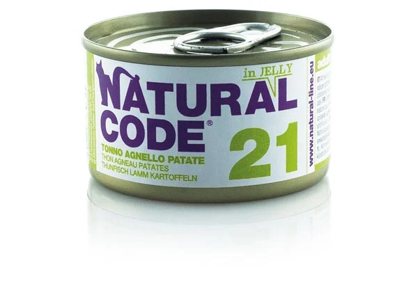 Natural Code Gatto Lattina (21) Adulto Tonno, Agnello & Patate 85 g