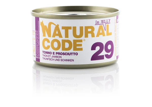 Natural Code Gatto Lattina (29) Adulto Tonno & Prosciutto 85 g