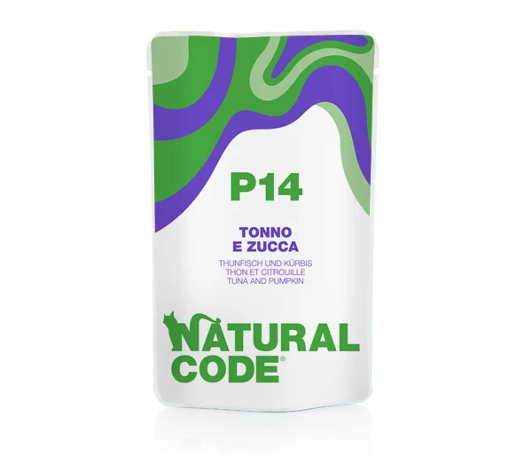 Natural Code Gatto Busta (P14) Adulto Tonno & Zucca 70 g