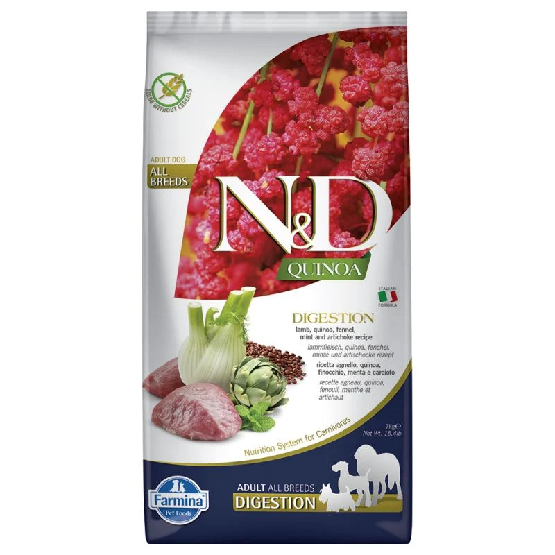Farmina N&D Quinoa Dog Adult All Breeds Digestion Agnello - 7 kg