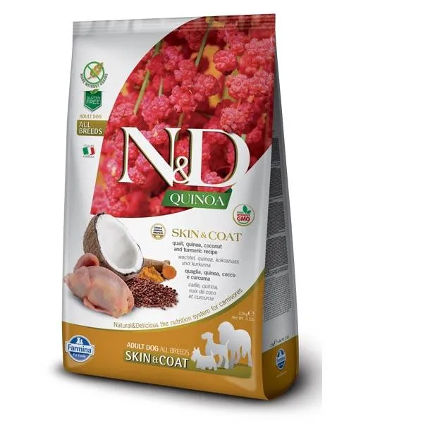 Farmina N&D Quinoa Adult Skin & Coat Quaglia e Cocco - Cani - 2,5 kg