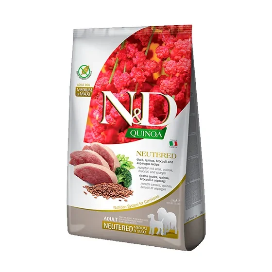 Farmina N&D Quinoa Dog Adult Medium/Maxi Neutered Anatra - 2,5 kg