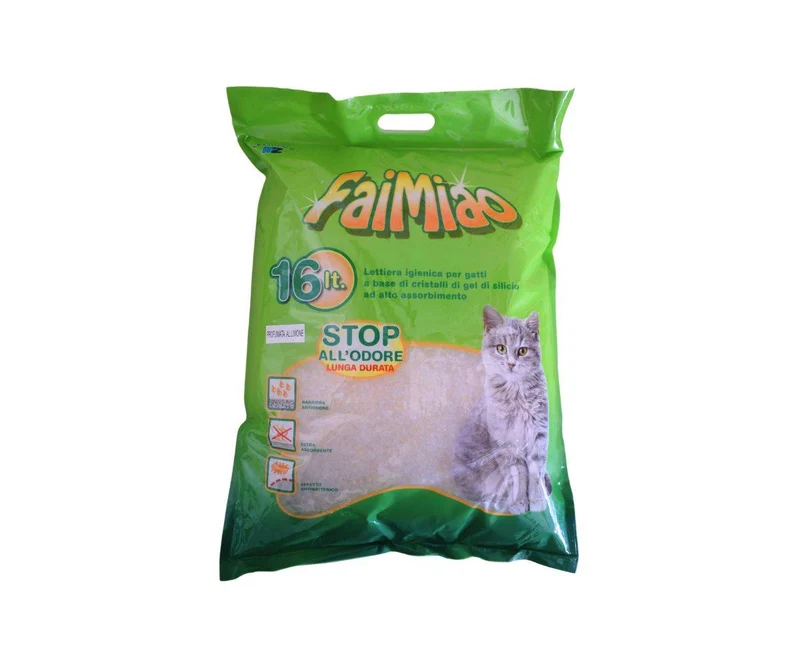 FaiMiao Lettiera in Silicio Assorbente per Gatti - Formato 16 Lt