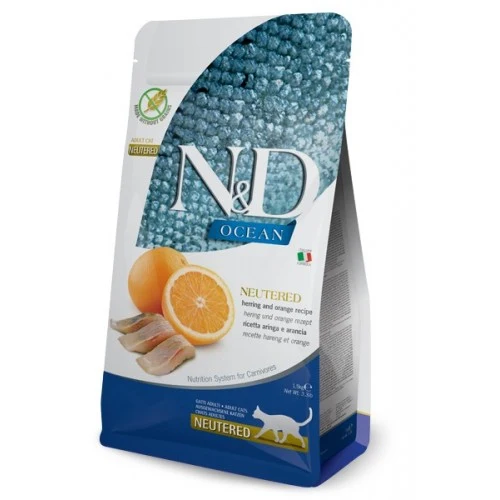 Farmina N&D Ocean Gatto Adult Neutered Aringa e Arancia - 5 kg