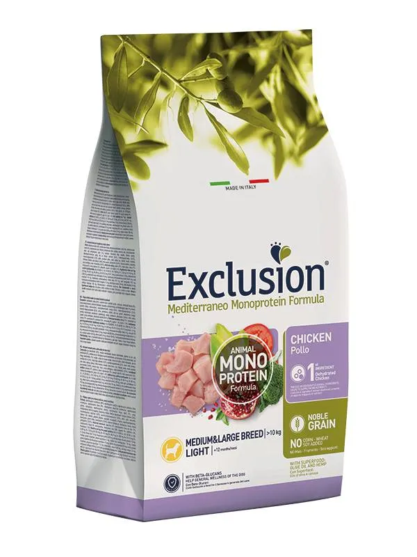 Exclusion Mediterraneo Light Pollo Medium/Large - 12 kg