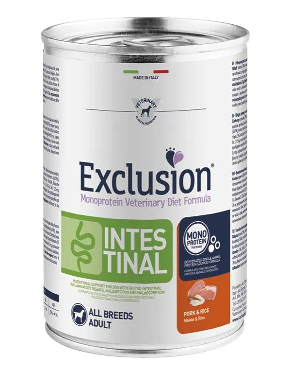 Exclusion Veterinary Dog Intestinal Maiale e Riso - 400g