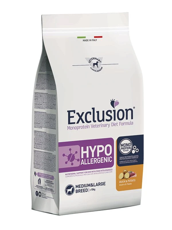Exclusion Veterinary Dog Hypoallergenic Anatra e Patata Medium/Large - 12 kg