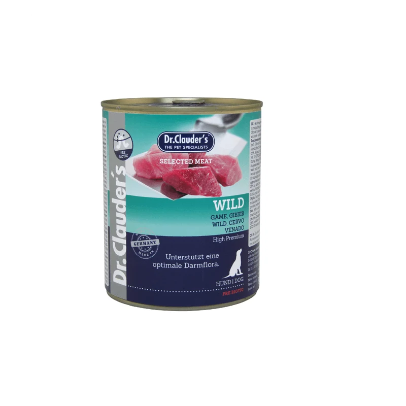 Dr. Clauder's Selected Meat Selvaggina - Alimento Umido Naturale per Cani - 400g