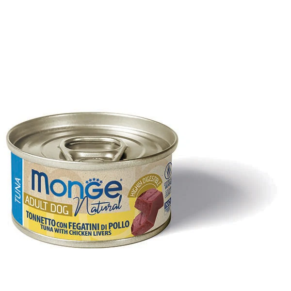 Monge Cane Natural Lattina Adulto Tonnetto & Fegatini di Pollo 95 g