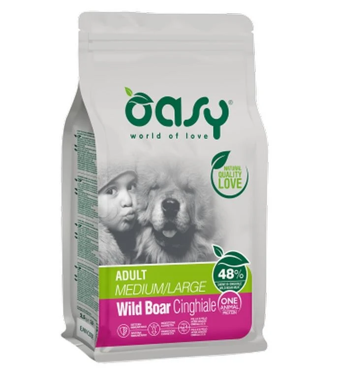 OASY CANE OAP ADULTO MEDIUM&LARGE CINGHIALE 2,5 KG NEW PACK