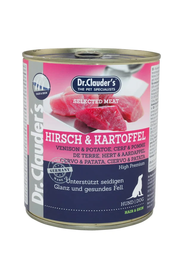 Dr. Clauder's Selected Meat Cervo e Patate - Umido Naturale - 400 g