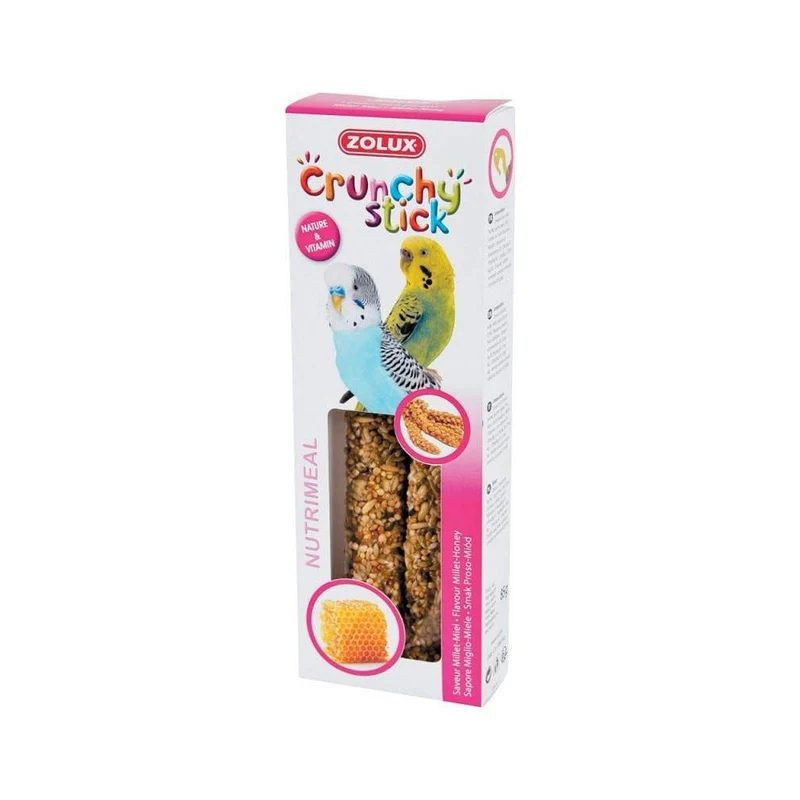 Crunchy Stick per Parrocchetti con Miglio e Miele - 85g
