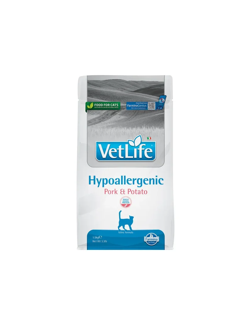 Farmina Vet Life Hypoallergenic Maiale e Patata - Secco Gatto - 400 g