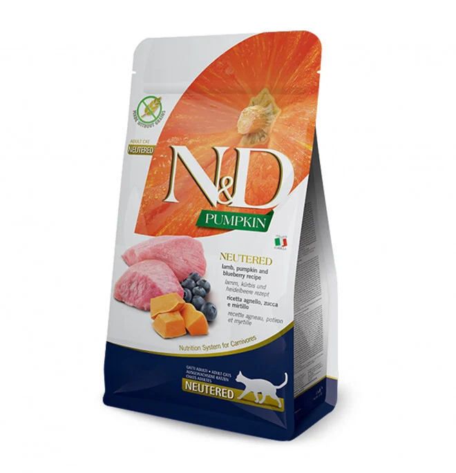 Farmina N&D Pumpkin Gatto Adult Neutered Agnello e Mirtillo - 5 kg