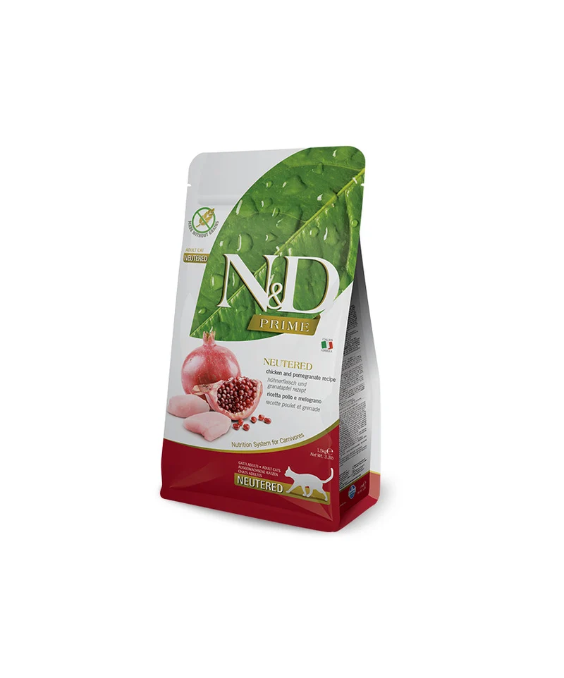 Farmina N&D Prime Gatto Adult Neutered Pollo e Melograno - 5 kg