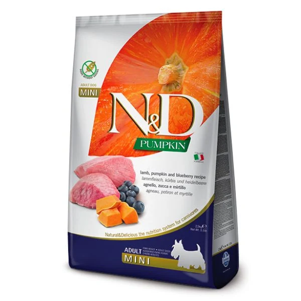 Farmina N&D Pumpkin Dog Adult Mini Agnello e Mirtillo - 2,5 kg