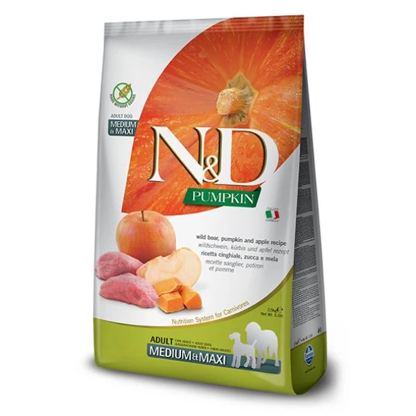 Farmina N&D Pumpkin Dog Adult Medium/Maxi Cinghiale e Mela - 2,5 kg