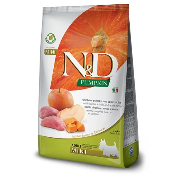 Farmina N&D Pumpkin Dog Adult Mini Cinghiale e Mela - 2,5 kg