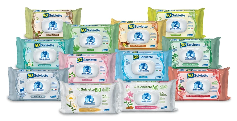 SANOeBELLO SALVIETTE DETERGENTI ALOE 50 PZ