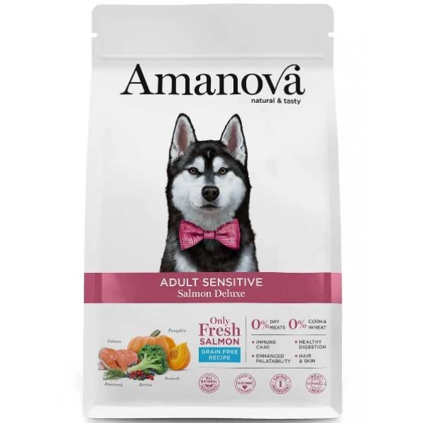 Amanova Adult Sensitive Salmon Deluxe - Crocchette, 10 kg