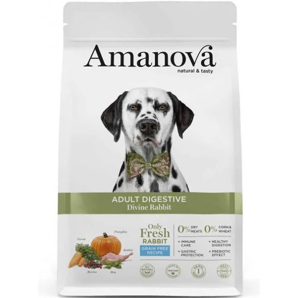 Amanova Adult Digestive Divine Rabbit - Crocchette, 10 kg