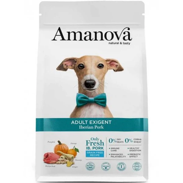 Amanova Adult Exigent Iberian Pork - Crocchette, 10 kg