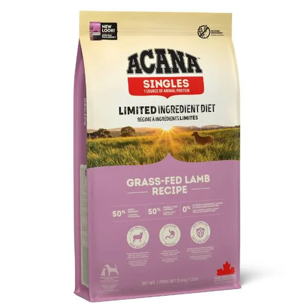 Acana Singles Grass-Fed Lamb - Crocchette Ipoallergeniche all'Agnello - 11,4 kg