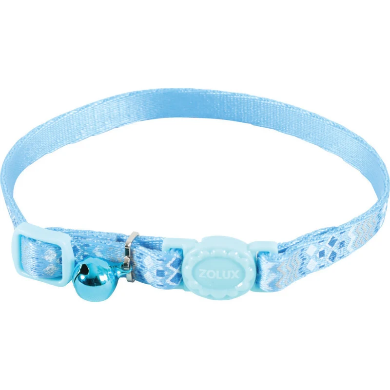 Collare Regolabile Ethnic in Nylon per Gatto - Blu