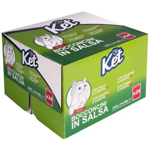 Ket Adult Bocconcini in salsa multipack 24x100 gr
