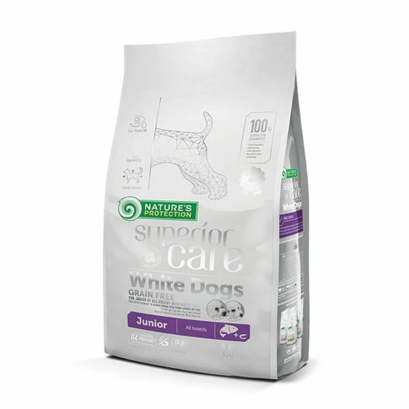 Nature's Protection Superior Care White Dog Junior Salmone - 1,5 kg