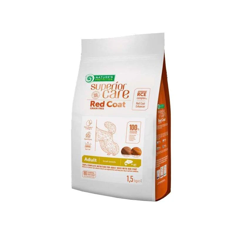 Nature's Protection Superior Care Red Coat Dog Grain-Free Salmone Small - 1,5 kg