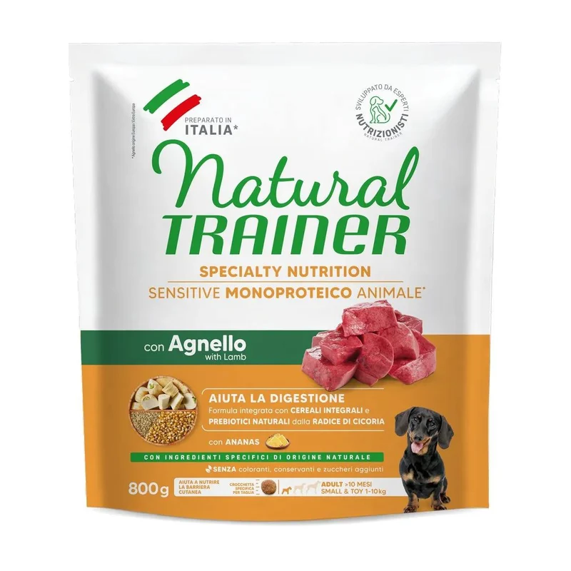 Natural Trainer Sensitive No Gluten Adult Mini all'Agnello - 800g