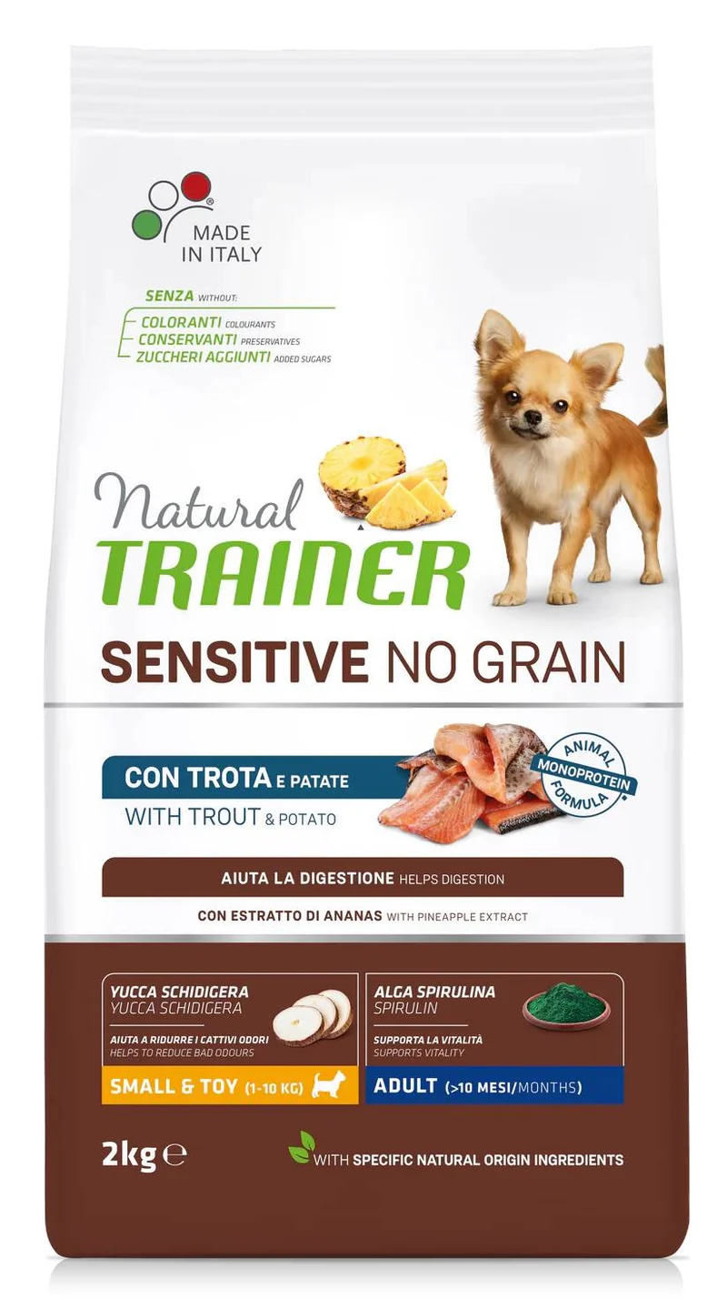 Natural Trainer Sensitive No Grain Adult Mini alla Trota - 2 kg