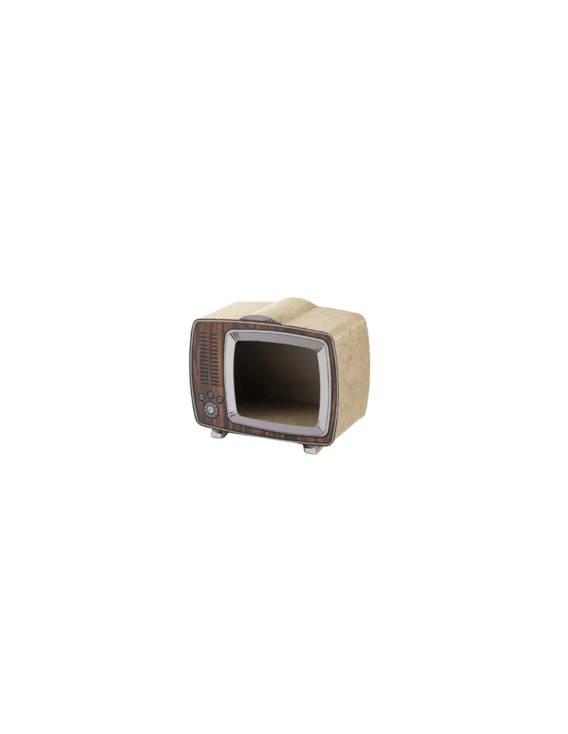 Tiragraffi Leopet in Cartone Ondulato Modello TV Color - 43x23x35 cm