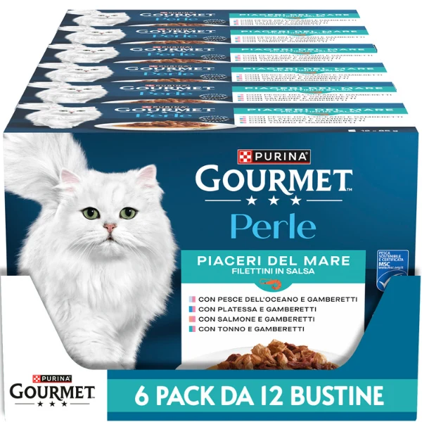 Purina Gourmet Perle selezionate Filettini in salsa multipack 12x85 gr