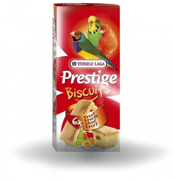 Versele-Laga Prestige Biscuits Fruit - Biscotti alla Frutta per Uccelli - 6 pz