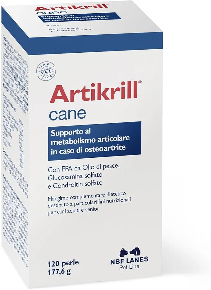 NBF Lanes Artikrill - Supporto Articolare Completo Cani e Gatti - 120 perle