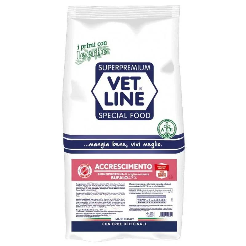 Crocchette Vet Line Accrescimento al Bufalo per Cuccioli - 3 kg