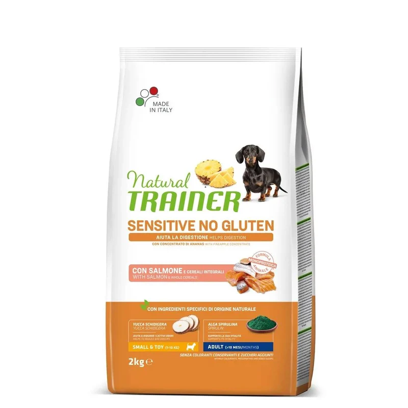 Natural Trainer Sensitive NO GLUTEN Adult MINI Salmone 2kg