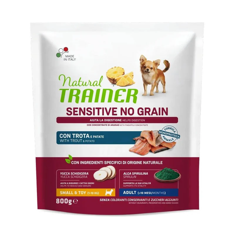 Natural Trainer Sensitive No Grain Adult Mini alla Trota - 800g