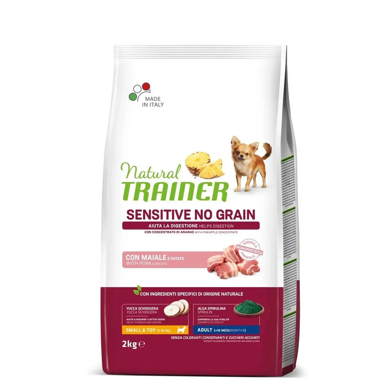 Natural Trainer Sensitive No Grain Adult Mini al Maiale - 2 kg