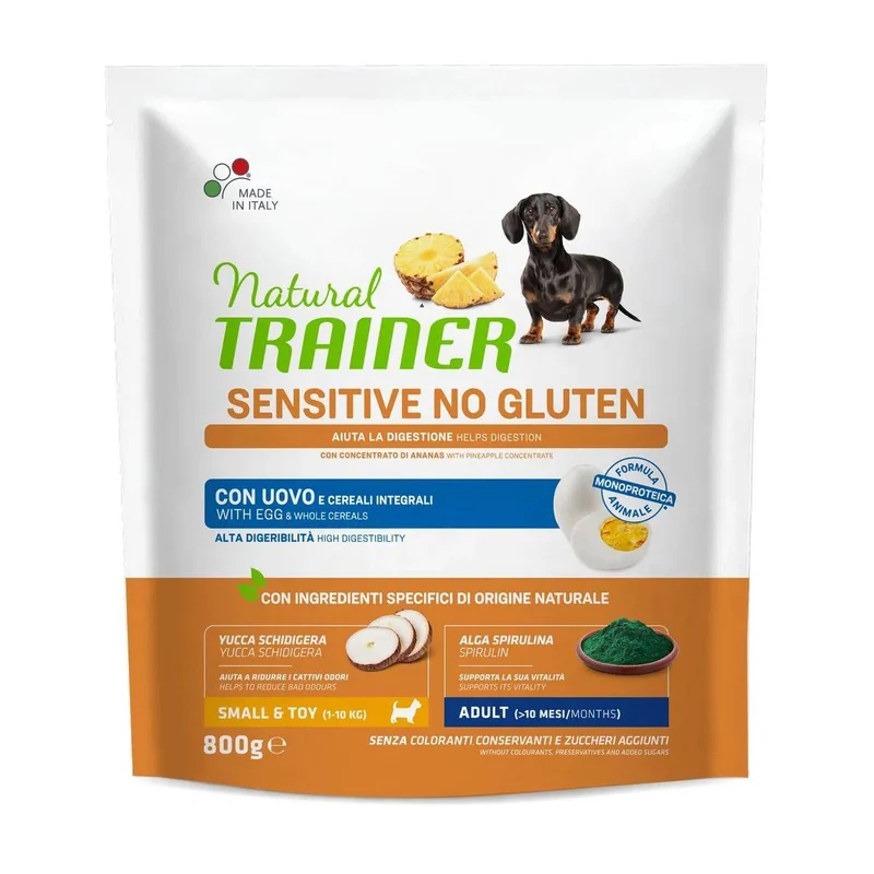Natural Trainer Sensitive No Gluten Adult Mini con Uova - 800g