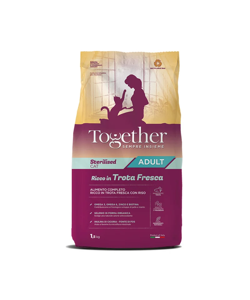 Together Gatti Adult Sterilized alla Trota Fresca e Riso - Secco - 300 g
