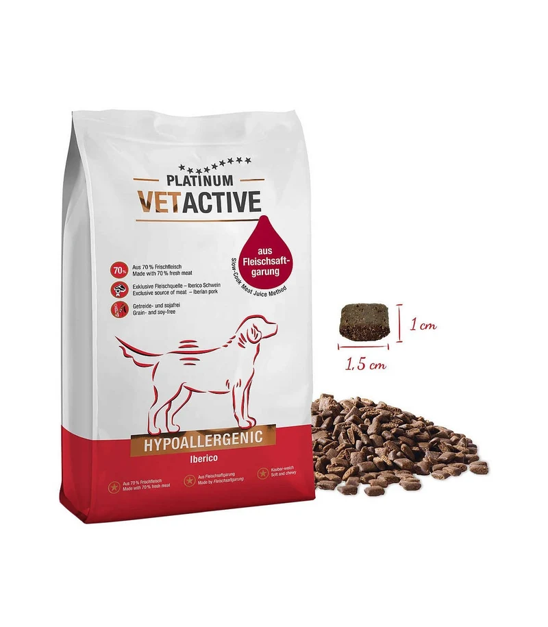 Platinum Vetactive Hypoallergenic Iberico - Crocchette Cani, 1,5 kg