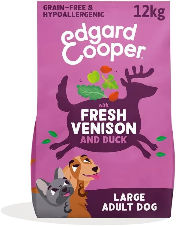 Edgard & Cooper Adult Cervo e Anatra Ruspante - Crocchette, 12 kg